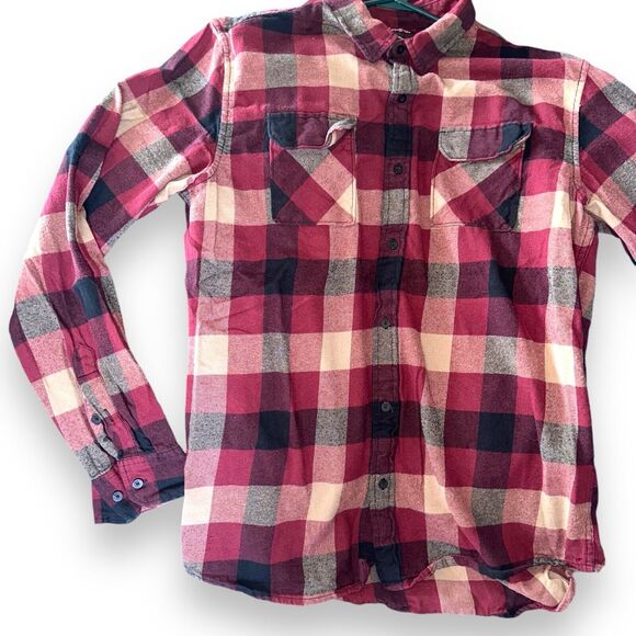 Checkered Plaid Cotton Button Down Tavern Grunge Flannel Mens XL Lumberjack - Picture 12 of 16